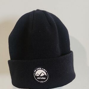Ski-Doo Black Beanie Hat with Mountain Patch
